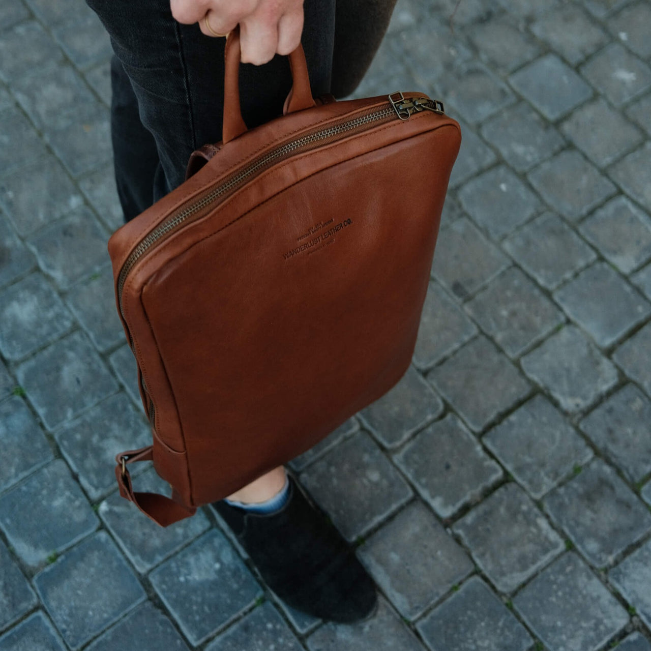 Leather Laptop Backpack