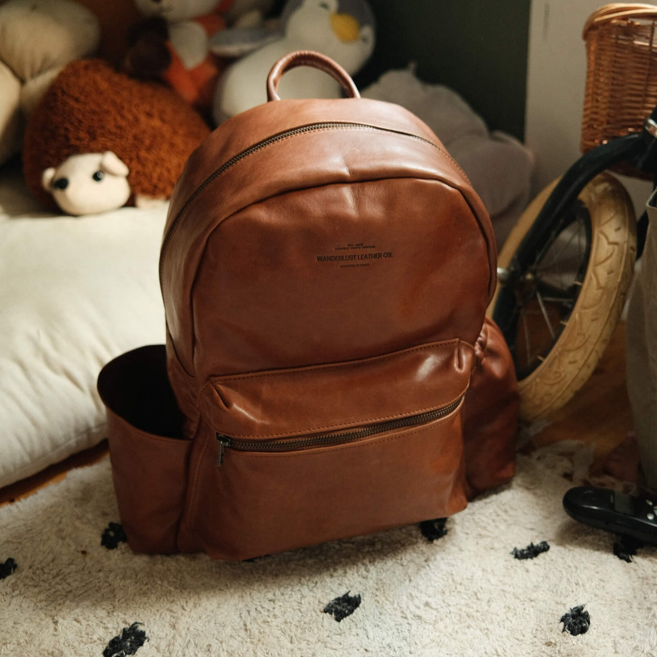 Leather Nappy Backpack Wanderlust Leather Co