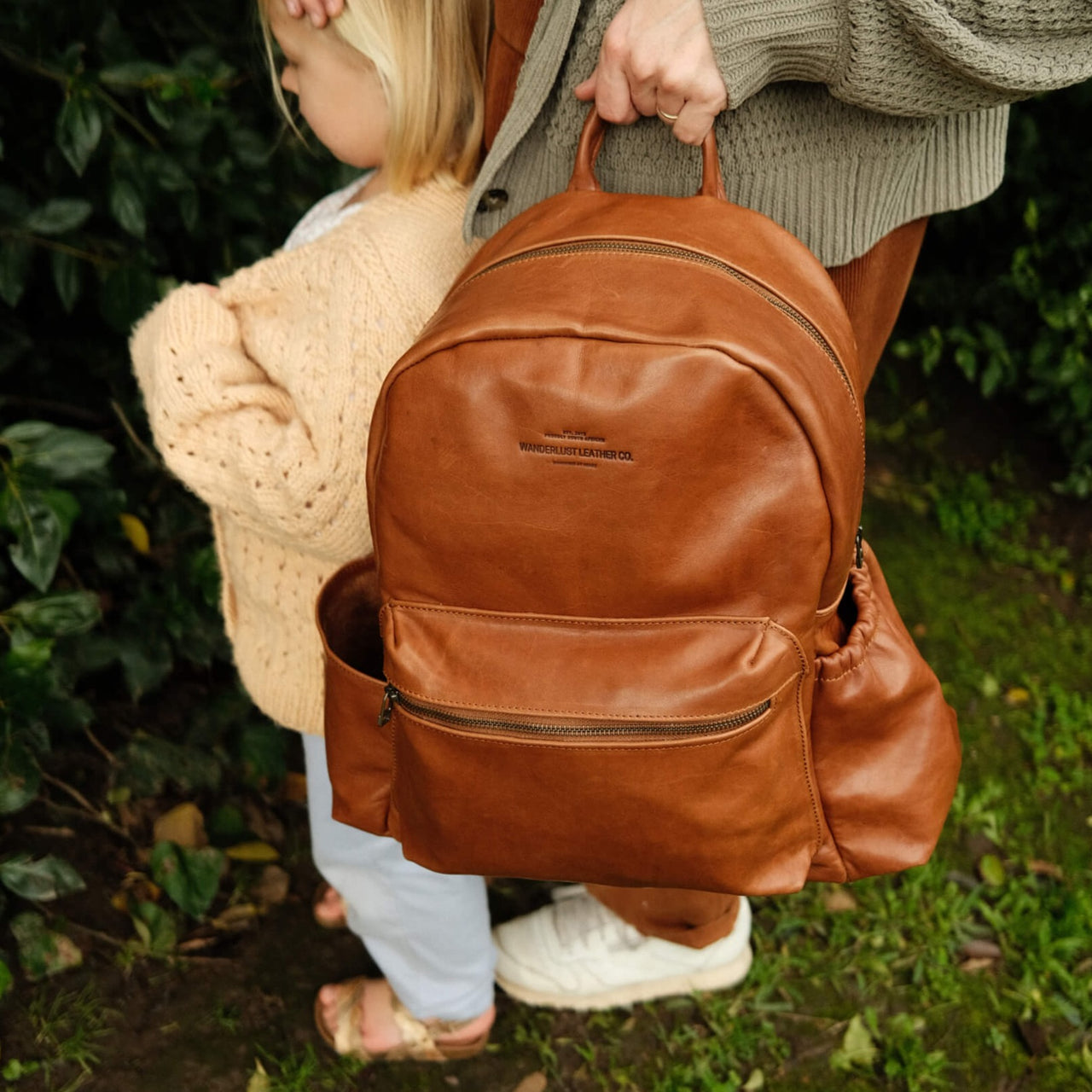 Leather Nappy Backpack