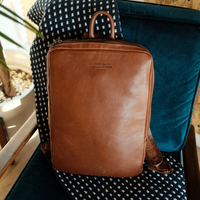 Thumbnail for Leather Laptop Backpack
